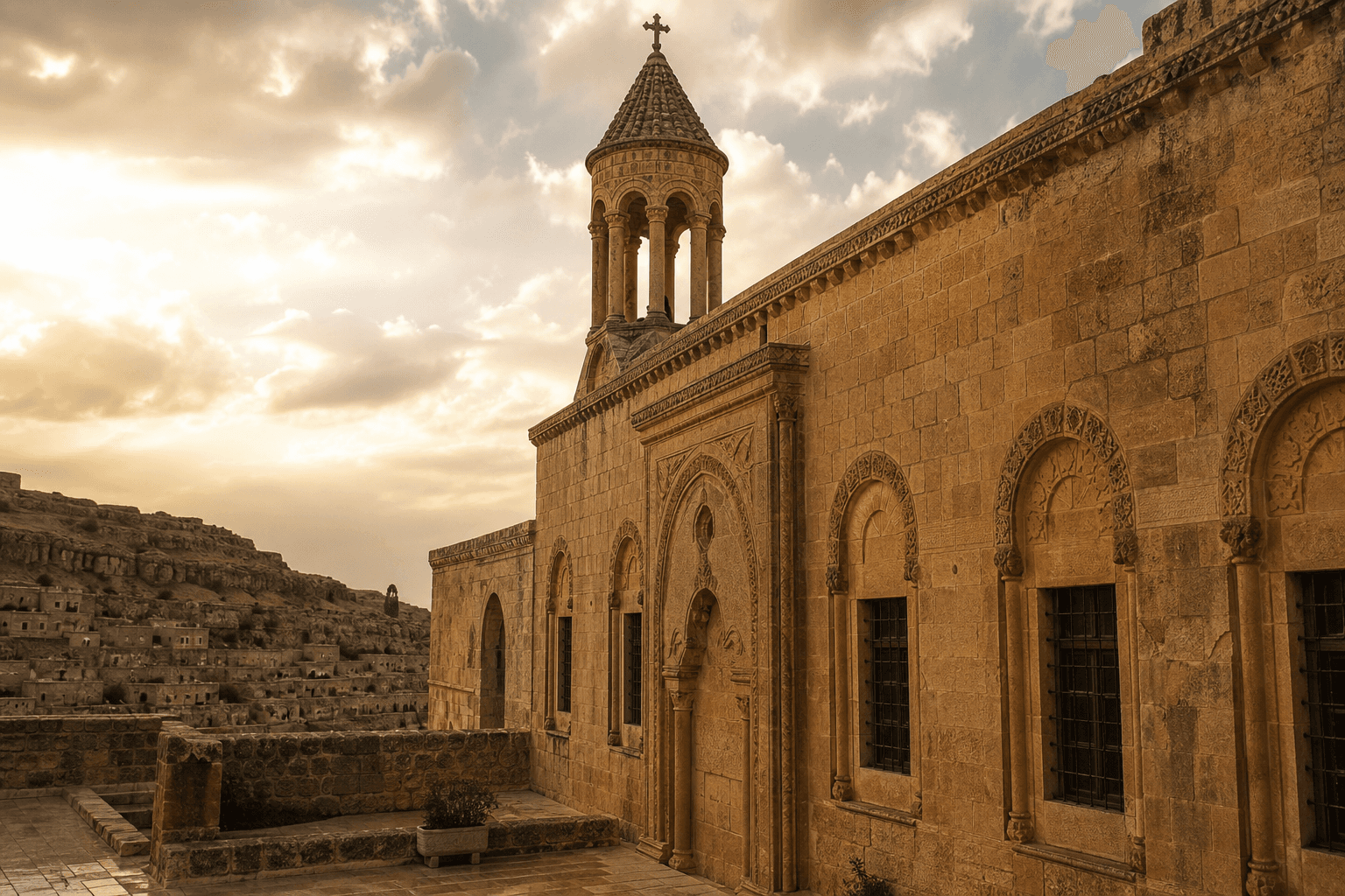 Süryani mimarisinden ilham alan Mardin kilise görseli